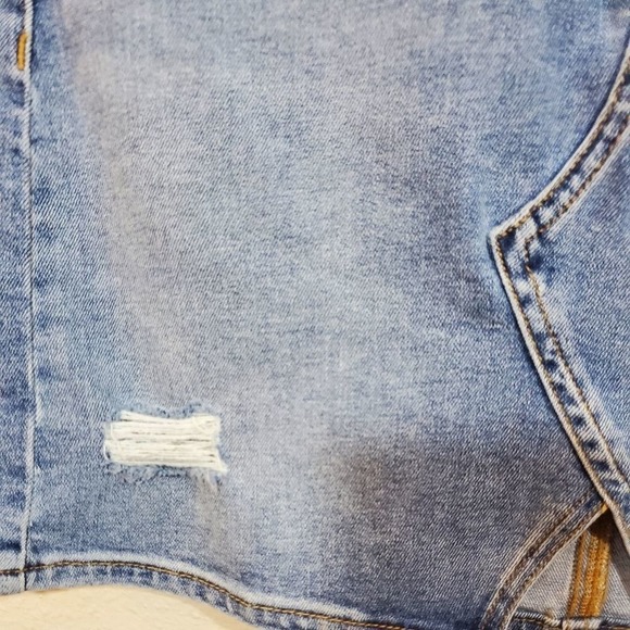 Sanctuary distressed boho denim Jean mini skirt size 26 Small new!!! - Picture 6 of 10
